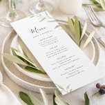 Menu Casamento rústico mínimo verde<br><div class="desc">Design,  simples e elegante,  excelente para casamento moderno,  casamento rústico e casamento botânico no jardim botânico em primavera e verão. Veja todas as peças correspondentes na coleção.</div>