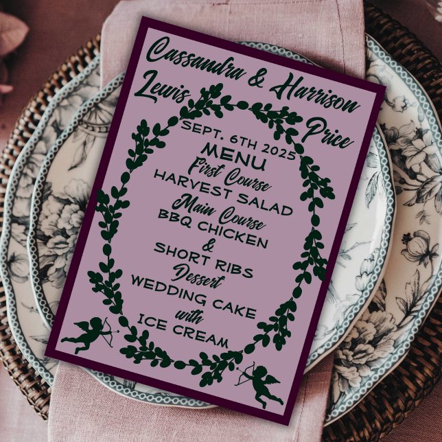 Menu Casamento Rústico Profundo (Criador carregado)