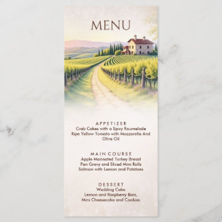 Menu Casamento Rústico Romântico em Vinhedo
