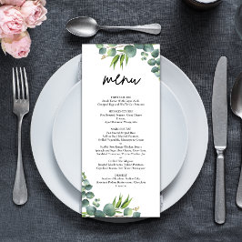Menu Casamento Sage Eucalyptus Woodland