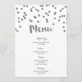 Menu Casamento Silver Confetti