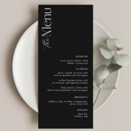 Menu Casamento Simples de Dinheiro Negro Antigo