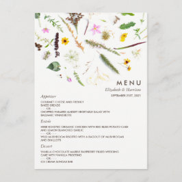 Menu Casamento Simples De Flor Botânica