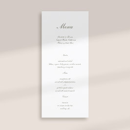 Menu Casamento Simples de Imersão Clássica da Caligrafi