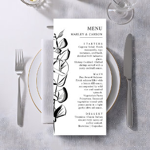 Menu Casamento Simples E Moderno Com Eucalyptus Sprig