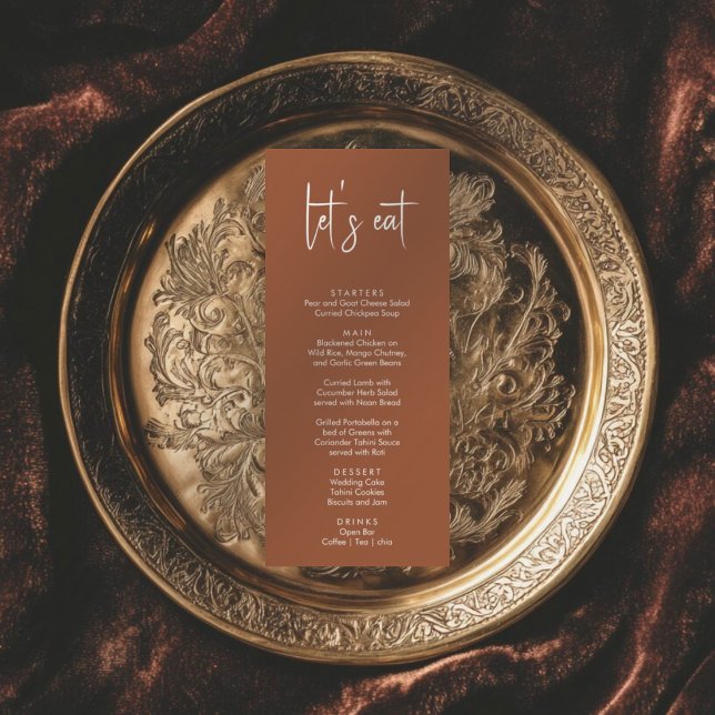 Menu Casamento simples e simples e terrorista minimalis (Criador carregado)