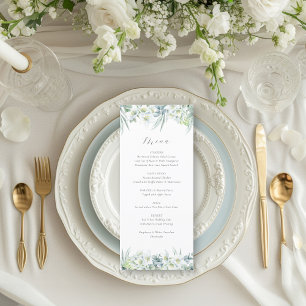 Menu Casamento Simples Elegante Eucalyptus Greenery