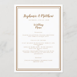 Menu Casamento Simples Jantar Chic Moderno Rústico Marr