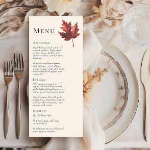 Menu Casamento Simples Mínimo de Folha de Folha
