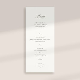 Menu Casamento Simples Pearl Clássico de Caligrafia For