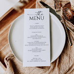 Menu Casamento Simplesmente Mínimo<br><div class="desc">Edite facilmente os itens de menu e exiba este belo design em cada placa!</div>