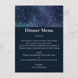 Menu Casamento sob o céu estrelado