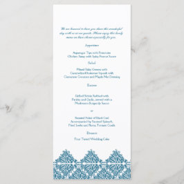 Menu Casamento tema damasco Azul do Marrocos