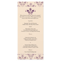 Menu Casamento tema damasco de ameixa e champanhe