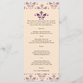 Menu Casamento tema damasco de ameixa e champanhe