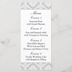 menu casamento tema damasco roxo