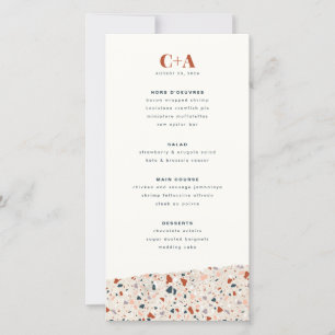 Menu Casamento Terrazzo Slab