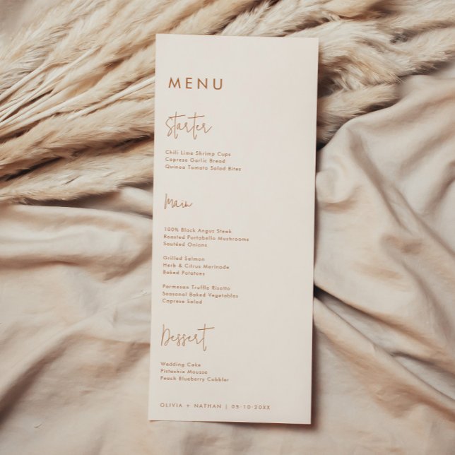 Menu Casamento Terrestre Moderno Minimalista (Criador carregado)