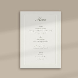 Menu Casamento Tradicional de Frame Triplo Embossed