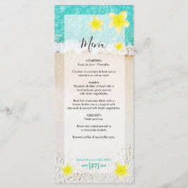 Menu Casamento Tropical de Praia Yellow Plumeria Frangi