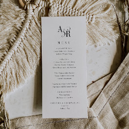 Menu Casamento Único do Rico Formal Elegante Clássico A