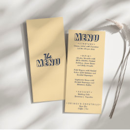 Menu Casamento Único Moderno Bold Retro Escrito Manuscr