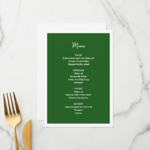 Menu Casamento Verde