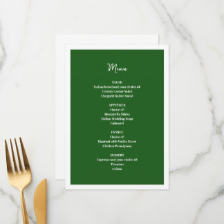 Menu Casamento Verde