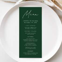Menu Casamento Verde com Roteiro Moderno