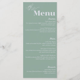 Menu Casamento Verde da Elegance & Modern Flair Sage