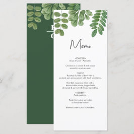 Menu Casamento Verde de Emerald Verde Moderno em Waterc