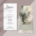 Menu Casamento Verde do Abstrato da Moderna Painterly S<br><div class="desc">Menu de Casamento Verde do Abstrato de Painterly Sage Moderno</div>