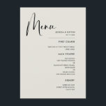 Menu Casamento verde do Elegante e moderno Light Sage<br><div class="desc">Uma tipografia moderna e uma cor verde-senadora para a sua papelaria de casamento: escolha esta simples e elegante suite de casamento. Totalmente personalizável: você pode alterar o plano de fundo e a cor do texto conforme desejar.</div>