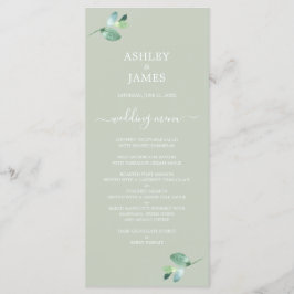 Menu Casamento Verde Eucalyptus Foliage - Script Chic