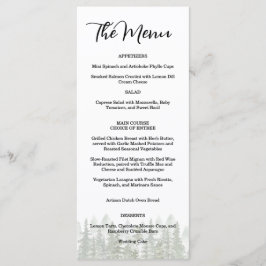 Menu Casamento Verde Floresta Rústica