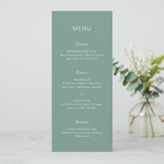 Menu Casamento Verde Simples e Sofisticado