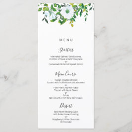 Menu Casamento Verde, Woodland