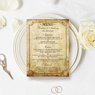 Menu Casamento Vintage