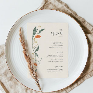 Menu Casamento Vintage Art Nouveau