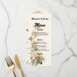Menu Casamento vintage Lotus Flower