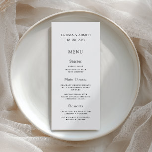 Menu Casamento vintage mínimo muçulmano islâmico