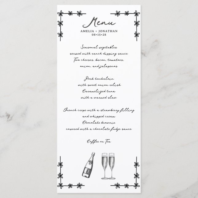 Menu Casamento Whimsical (Frente)