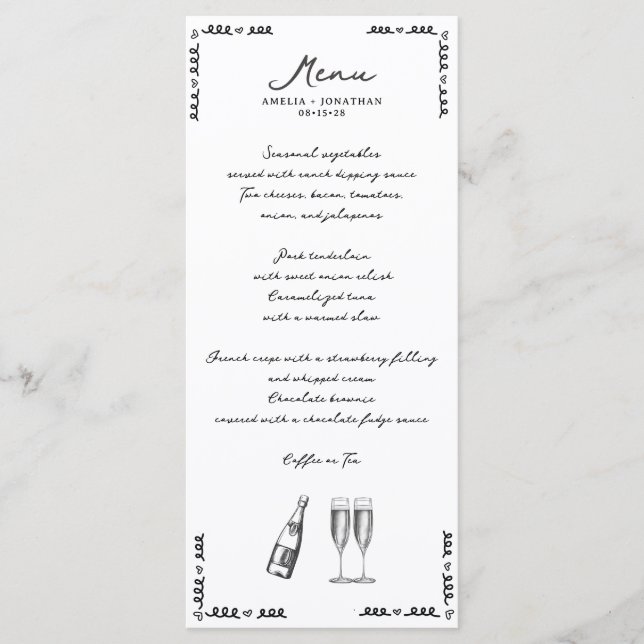 Menu Casamento Whimsical (Frente)