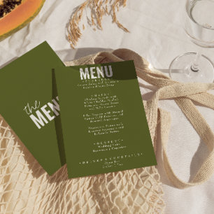 Menu Casamento Whimsical Com Cerveja Verde