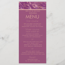 Menu Cassis rosa dourado mármore romântico design elega