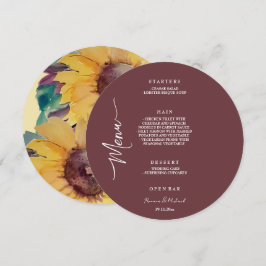 Menu Castanho-escuro Elegante