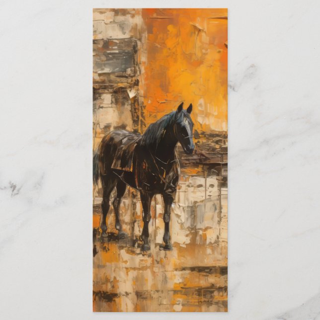 Menu Cavalo Boo-Majestoso em Abstrato Sunset (Frente)