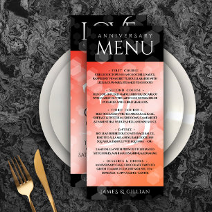 Menu Celebração do 35º aniversário do Casamento de Cora