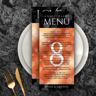 Menu Celebração do aniversário de casamento de Bronze E
