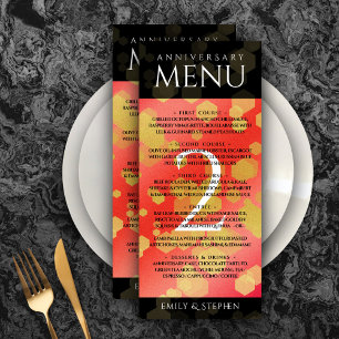 Menu Celebração do Aniversário de Casamento de Garnet d